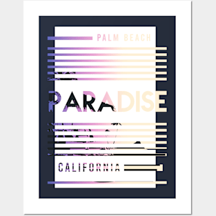 California Paradise Palm Beach Posters and Art